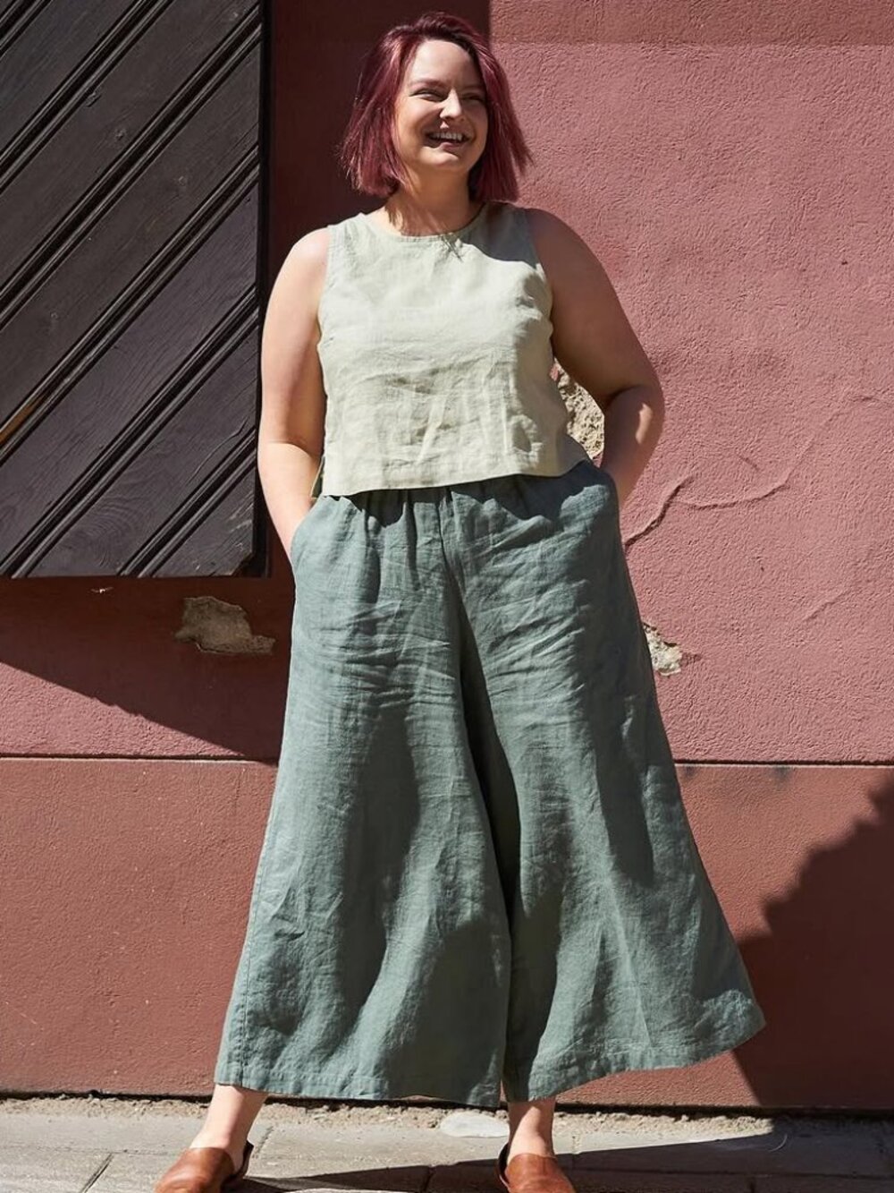 Not Perfect Linen Maxi WELS Wide Leg Linen Pants XXL